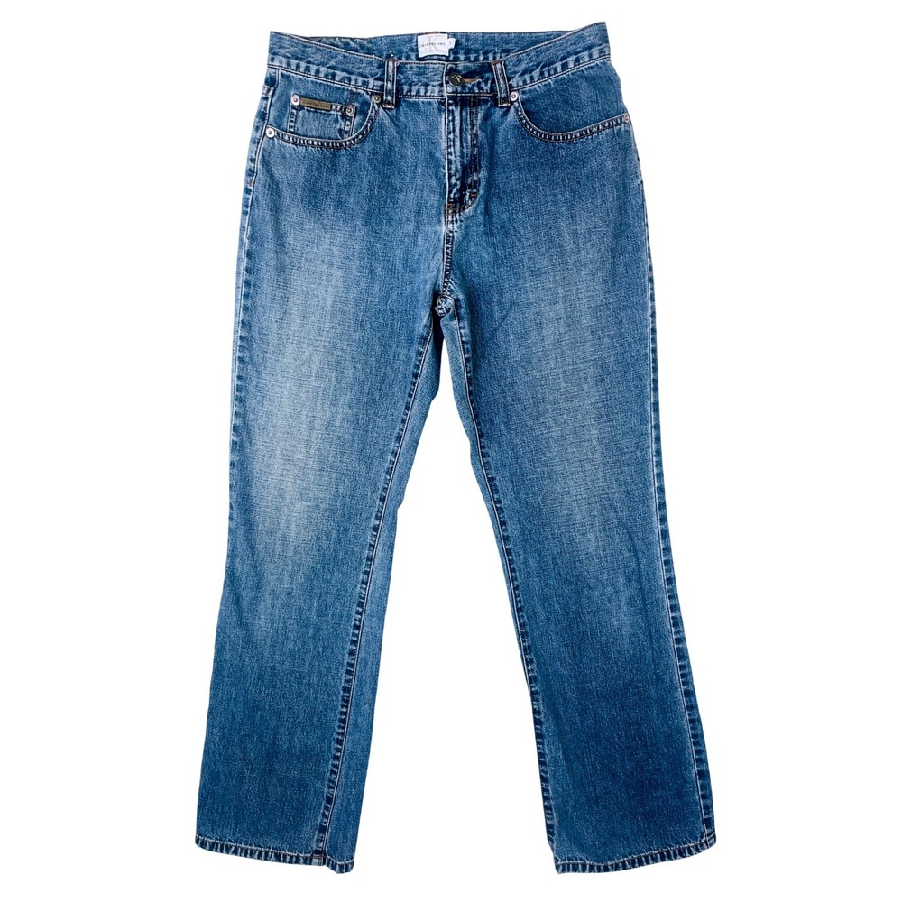 Calvin Klein Jeans Womens Size 8 Medium Wash Straight Leg Blue Denim Jeans